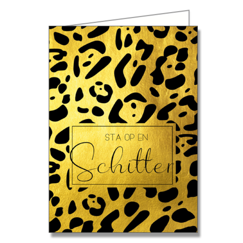 5 stuks Dubbele kerstkaart: Sta op en schitter